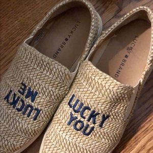 very cute lucky brand slip on shoes!